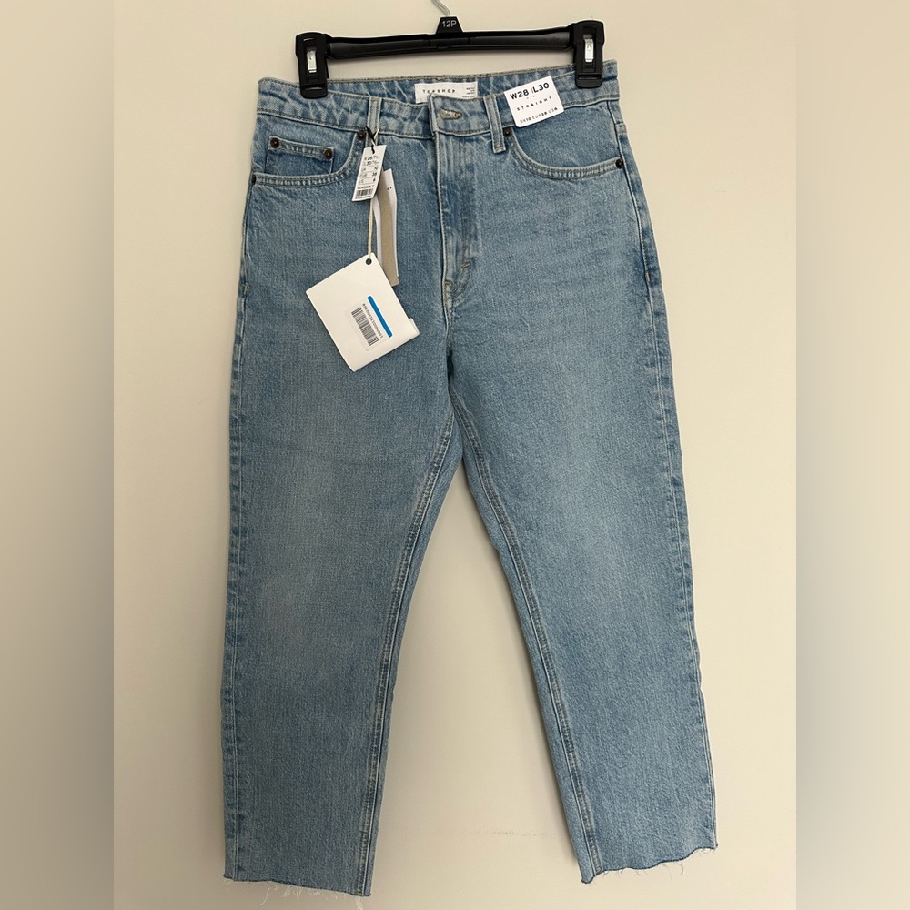 Topshop straight crop jeans